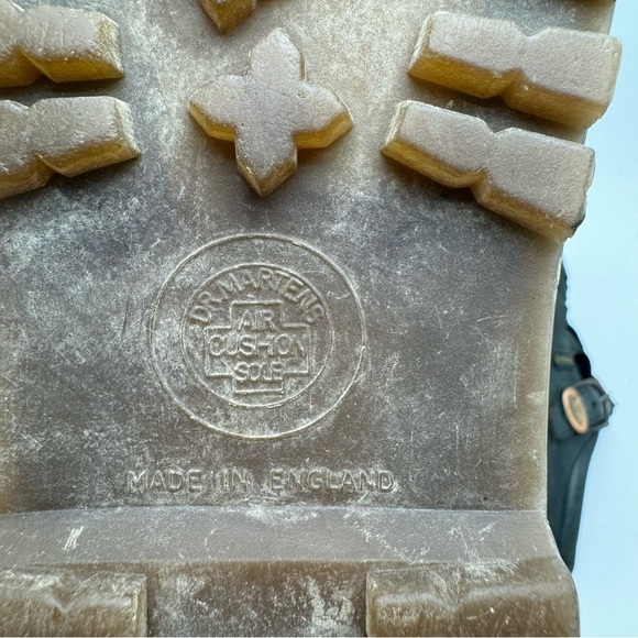 Doc Martens Mary Jane Fisherman Vintage Black Leather Size 11 Made In England - Picture 10 of 13